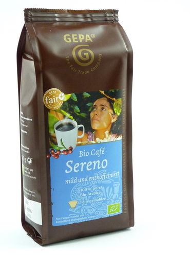 BIO Kaffee Sereno entkoffeiniert gemahlen Fair Trade
