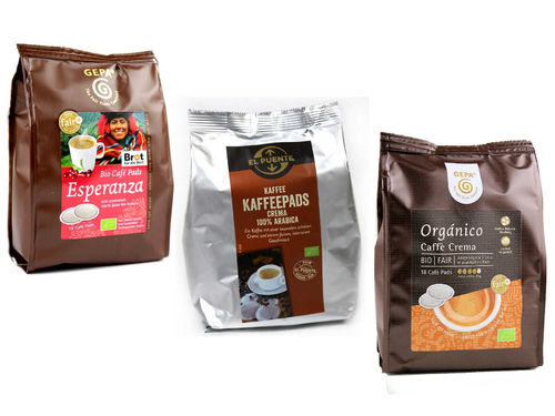 BIO Kaffee Pads 3er-Set Fair Trade