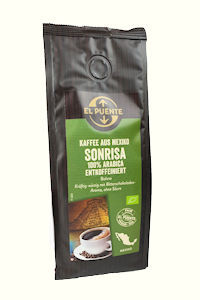 Bio Kaffee Sonrisa entkoffeiniert ganze Bohne - rubycorn shop