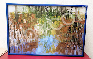 Wandbild Herbstspiegelung Acrylglas 31x21 cm - rubycorn ArtGallery