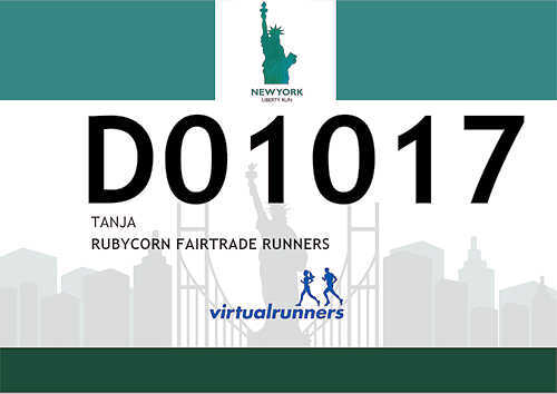 New York Liberty Lauf - rubycorn FairTrade Runners Startnummer Tanja